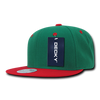 Decky 351 - Blank 2-Tone Snapback Hat, 6 Panel Flat Bill Cap