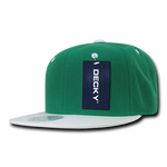 Lot of 6 Decky Snapback Hats Flat Bill Caps 2-Tone Color Bulk - Picture 23 of 40