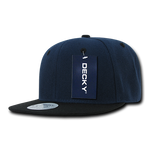 Decky 351 - Blank 2-Tone Snapback Hat, 6 Panel Flat Bill Cap - CASE Pricing - Picture 24 of 40