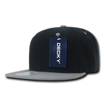 Decky 351 - Blank 2-Tone Snapback Hat, 6 Panel Flat Bill Cap - CASE Pricing - Picture 25 of 40