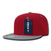 Decky 351 - Blank 2-Tone Snapback Hat, 6 Panel Flat Bill Cap