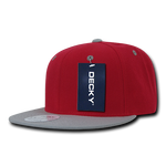 Decky 351 - Blank 2-Tone Snapback Hat, 6 Panel Flat Bill Cap - CASE Pricing - Picture 30 of 40
