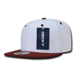 Lot of 12 Decky Snapback Hats Flat Bill Caps 2-Tone Color Bulk
