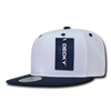 Decky 351 - Blank 2-Tone Snapback Hat, 6 Panel Flat Bill Cap