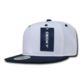 Decky 351 - Blank 2-Tone Snapback Hat, 6 Panel Flat Bill Cap - CASE Pricing