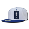 Decky 351 - Blank 2-Tone Snapback Hat, 6 Panel Flat Bill Cap