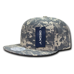 Decky 360 - Ripstop Snapback Hat, 6 Panel Flat Bill Cap - CASE Pricing - 