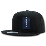 Decky 361 - Cotton Snapback Hat, Flat Bill Cap