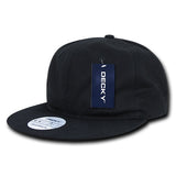 Decky 370 - Relaxed Snapback Hat, 6 Panel Cotton Flat Bill Cap