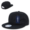 Decky 370 - Relaxed Snapback Hat, 6 Panel Cotton Flat Bill Cap