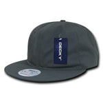 Decky 370 - Relaxed Snapback Hat, 6 Panel Cotton Flat Bill Cap - Picture 2 of 9