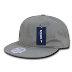 Decky 370 - Relaxed Snapback Hat, 6 Panel Cotton Flat Bill Cap - Picture 4 of 9