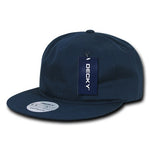 Decky 370 - Relaxed Snapback Hat, 6 Panel Cotton Flat Bill Cap - Picture 5 of 9