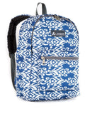 Everest Backpack Book Bag - Back to School Basics - Fun Patterns & Prints Navy /White Ikat