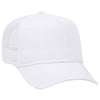 Otto 5 Panel Mid Pro Mesh Back Trucker Hat, Cotton Blend Twill Rope Cap - 39-071