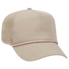 Otto 5 Panel Mid Pro Mesh Back Trucker Hat, Cotton Blend Twill Rope Cap - 39-071