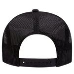 Otto 5-Panel High Crown Foam Trucker Hat - Black/Gold with Oak Leaves - 39-162 - Picture 6 of 7