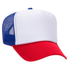 Otto 39-165 5-Panel High Crown Foam Trucker Hats - White Front Colors