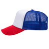 Otto 39-165 5-Panel High Crown Foam Trucker Hats - White Front Colors