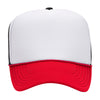 Otto 39-165 5-Panel High Crown Foam Trucker Hats - White Front Colors