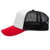 Otto 39-165 5-Panel High Crown Foam Trucker Hats - White Front Colors