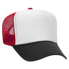 Otto 39-165 5-Panel High Crown Foam Trucker Hats - White Front Colors