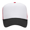 Otto 39-165 5-Panel High Crown Foam Trucker Hats - White Front Colors