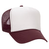 Otto 39-165 5-Panel High Crown Foam Trucker Hats - White Front Colors