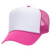 Otto 39-165 5-Panel High Crown Foam Trucker Hats - White Front Colors