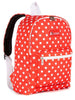 Everest Backpack Book Bag - Back to School Basics - Fun Patterns & Prints Tangerine/White Dot