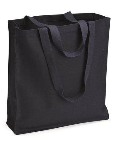 Q-Tees 14L Shopping Bag, Cotton Canvas Tote - Q125300
