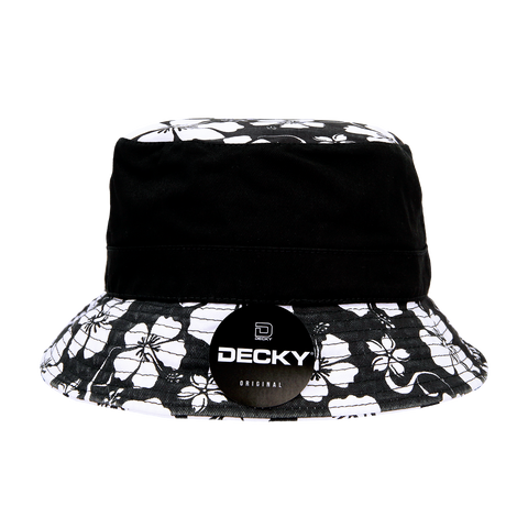 Decky 457 - Relaxed Floral Brim Bucket Hat