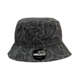 Decky 459 - Relaxed Paisley Bucket Hat, Bandana Pattern Bucket Cap