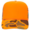 Otto 49-131 5-Panel High Crown Foam Trucker Hat - Neon Camo