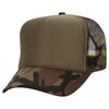 Otto 49-158 5-Panel High Crown Foam Trucker Hat - Camo