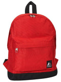 Everest Backpack Book Bag - Back to School Junior Red/Black