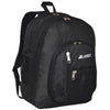 Everest mid-size Double Compartment Backpack with cargo room. Black
