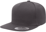 Yupoong 5089M Premium 5-Panel Snapback Hat, Flat Bill Cap - YP Classics®