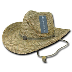 Decky 526 - Straw Cowboy Hat, Lunada Bay Straw Hat - 