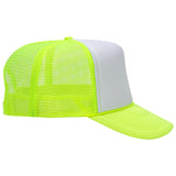 Otto 5-Panel High Crown Foam Trucker Hats - Neon Colors - 55-133