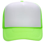 Otto 5-Panel High Crown Foam Trucker Hats - Neon Colors - 55-133
