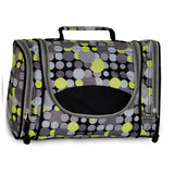 Everest Stylish Deluxe Pattern Toiletry Bag Yellow/Gray Dot