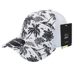 Decky 6000 - Tropical Hawaiian Trucker Hat with Mesh Back