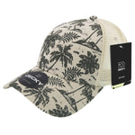 Decky 6000 - Tropical Hawaiian Trucker Hat with Mesh Back - Picture 14 of 16