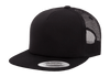 Yupoong 6005FF Foam Trucker Mesh Snapback Hat, Flat Bill Cap