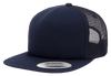 Yupoong 6005FF Foam Trucker Mesh Snapback Hat, Flat Bill Cap