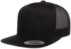 Yupoong 6006 Classic Trucker Snapback Hat, Flat Bill Hat with Mesh Back - YP Classics®