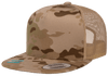 Yupoong 6006MC MultiCam® Camo Trucker Snapback Hat, Flat Bill Cap with Mesh Back - YP Classics®