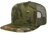 Yupoong 6006MC MultiCam® Camo Trucker Snapback Hat, Flat Bill Cap with Mesh Back - YP Classics®
