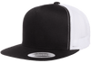 Yupoong 6006T Classic Trucker Snapback Hat, Flat Bill Cap with Mesh Back, 2-Tone Colors - YP Classics®
